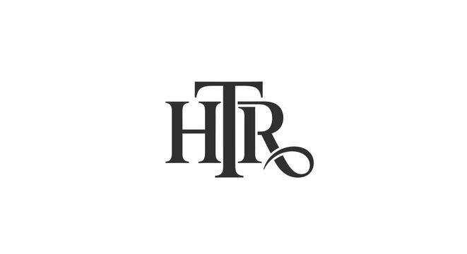 Elegant serif monogram logo featuring letters H T and R