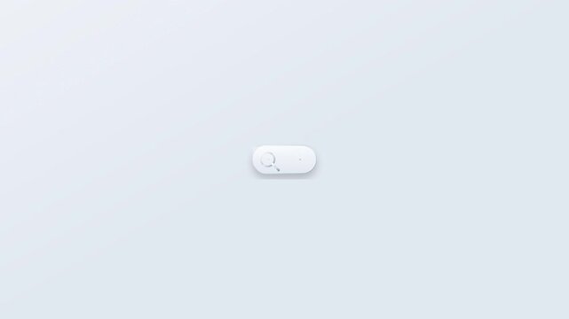 Neumorphic White Search Bar and Magnifying Glass Icon for Web UI Design