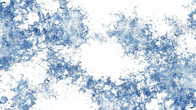 Abstract Blue Water Splash Background with Copy Space Premium Liquid Art,透明感のある青い水しぶきの抽象背景 コピースペース付き 高級感あるウォーターアート