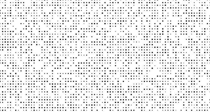 Black squares pattern on white backdrop background