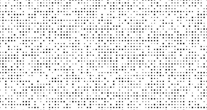 Black squares pattern on white seamless background