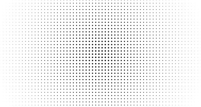 Halftone dot pattern background, black and white