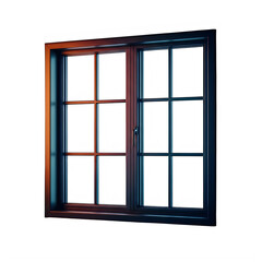 Fototapeta premium Vintage wooden window with multiple glass panes