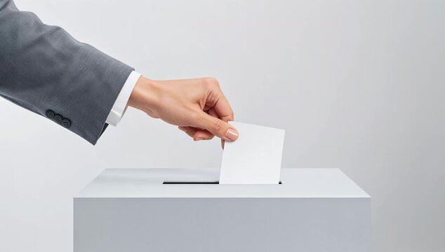 世代を超えた参加を示す投票箱へ用紙を入れる日本人の手元