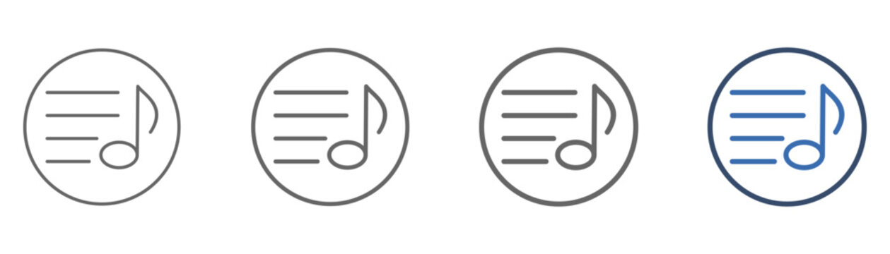 
outline icon set playlist with playlist design