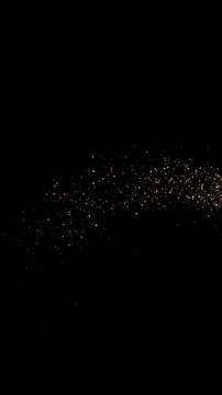Light trail circle on black background. luxury sparkling glitter circular pattern. Glitter magic spell effect. Light streaks with shimmer. Modern round frame with empty space for text for advertising,
