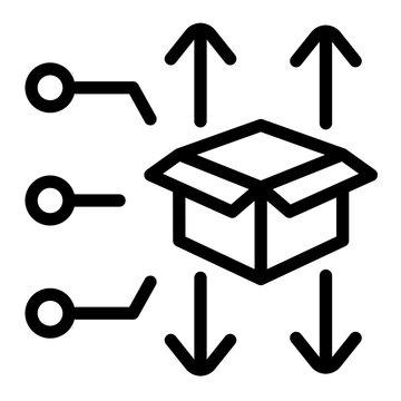 Systematic product movement from manufacturer to end consumer through various channels (Outline Style)