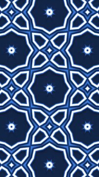 Moroccan pattern seamless loop.Abstract fractal geometric background