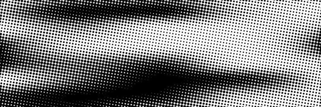 Hexagon halftone gradient texture. Abstract black grunge background. Geometric retro halftone tech overlay.