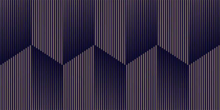Navy blue abstract background with halftone golden lines delicate pattern. Small light spot box. Curve line, cosmic galaxy space. Festive BG for social media, birthday party invitation.