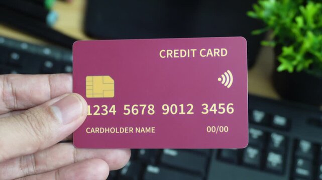 Hand Presenting Credit Card Digital Payment Fintech 