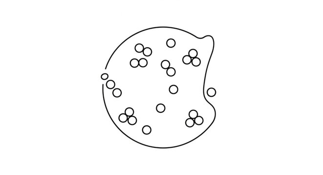 Minimalist Marbles Game Line Art Illustration
