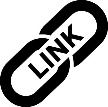 Black chain link with text link.