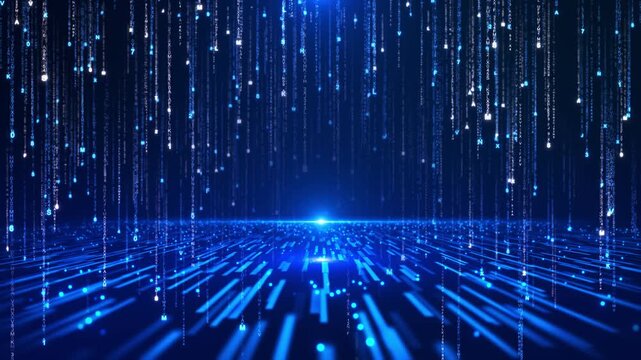 Digital Network Background Data Streams Grid Lines digital environment flowing data streams glowing grid lines connectivity information systems. for AI, cloud computing or data analytics concepts.
