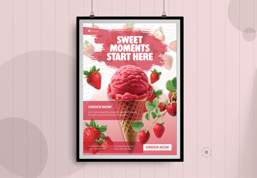 Ice Cream Poster Template