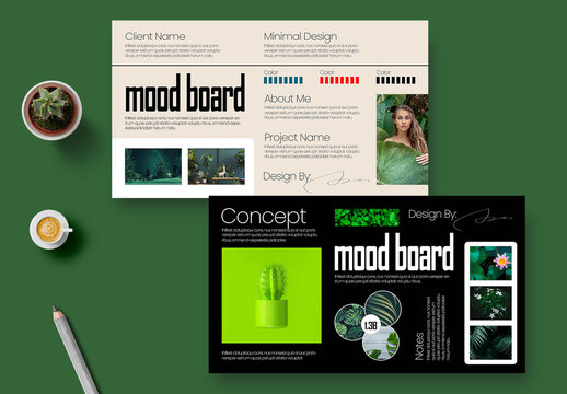 Modern Minimal Mood Board Design Template