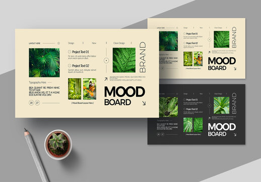 Mood Board Design Template Layout