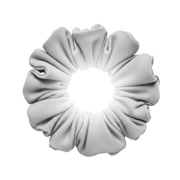 White scrunchie hair accessory