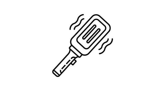 Handheld Metal Detector Wand Icon - Security Checkpoint and Safety Equipment