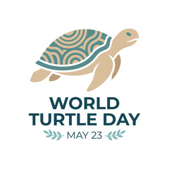 Obraz premium Celebrate World Turtle Day on May Twenty Third