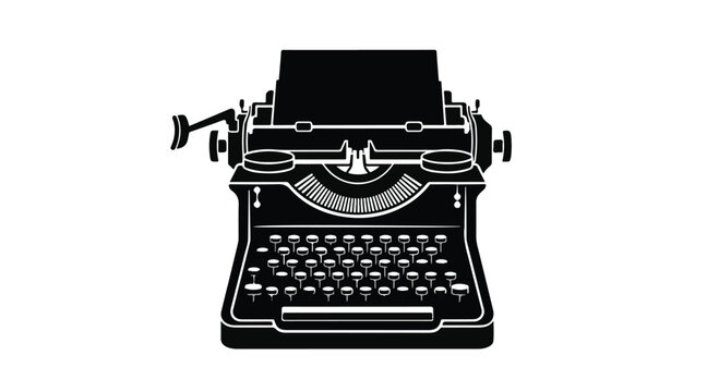 Typewriter represents a classic tool for creative writing and professional office work.