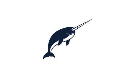 Narwhal Illustration - Arctic Whale with Tusk © jungkat