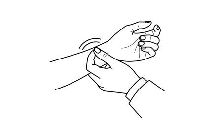 Obraz premium Doctor checking patient's pulse on wrist, medical checkup, healthcare concept
