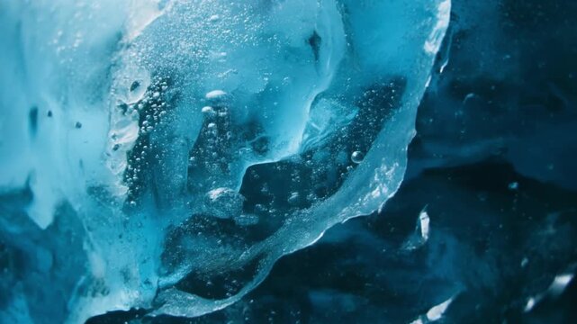 Blue glacial ice textures in Los Glaciares National Park