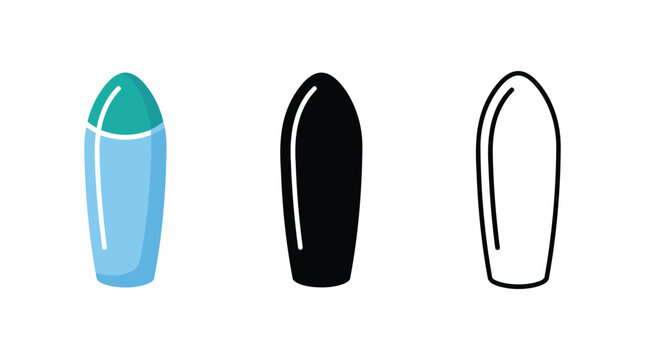 Medical suppository icon set for pharmaceutical rectal treatment isolated flat symbols.