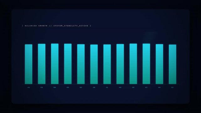 Dynamic Motion Graphic of Vertical Bars with Glowing Blue Effect in Modern Animation Video