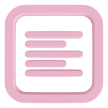 Left alignment button icon for text editing and document formatting in word processors and design software
