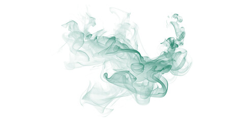 Emerald green smoke swirl abstract background dark ethereal mist vapor effect fluid motion toxic fumes mystery magic art © Ansari
