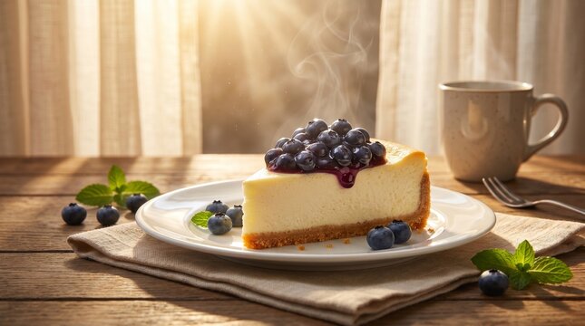 Baking Dessert Us Uk Classic New York Style Cheesecake Slice with Graham Cracker Cr