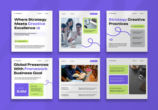 Digital Social Media Post Layout