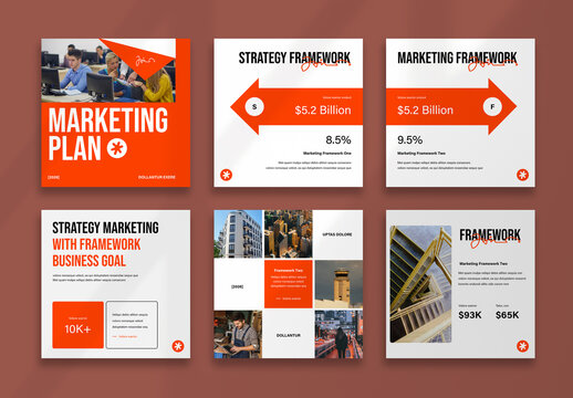 Marketing Plan Social Media Post Layout