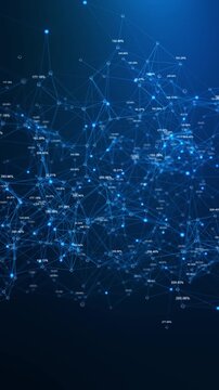 Neural network model, LLM structure animation. AI big data processing. Machine learning abstract background. Digital quantum computing. network data analysis future connectivity information technology