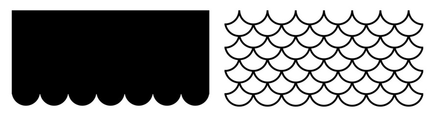 Fish scales pattern, mermaid scales pattern svg cut file. Isolated vector illustration. © db