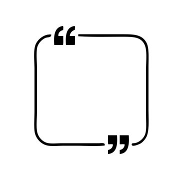 quotation mark frame, quote bubble, speech bubble outline