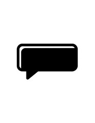 Fototapeta premium Black speech bubble icon symbol.