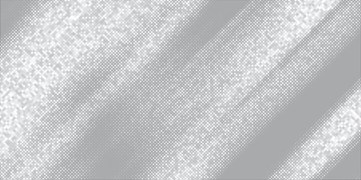 Grey dithered halftone texture with diagonal raster lithography print effect.