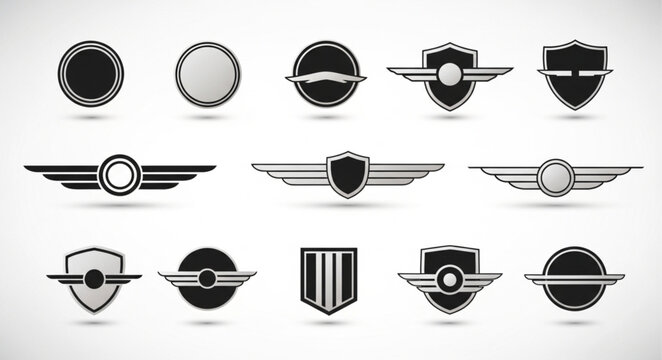 Collection of Vintage Emblem and Badge Designs.
