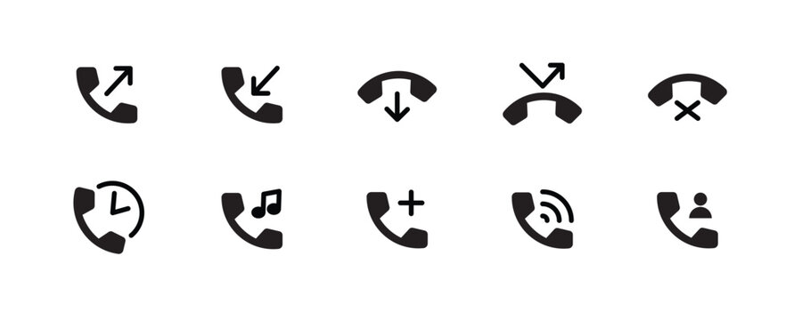 Phone icon, Call, icon Telephone Contact, Mobile Differente Contect icon, button, vector, sign, symbol, logo, illustration, editable stroke and flat design style isolated on white linear pictogram