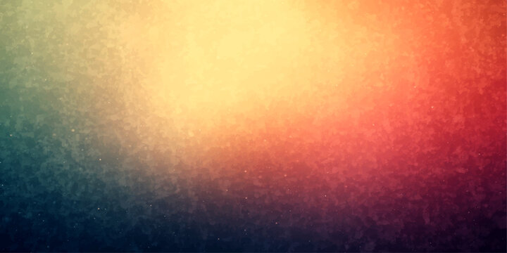 Abstract grunge background with colorful rays of light featuring a textured vintage design in orange and red watercolor paint with a hot fire smoke pattern