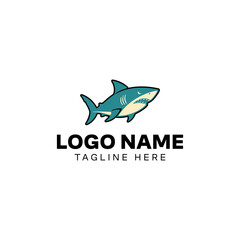 Naklejka premium Aggressive Shark Mascot Vector Logo Template