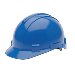 Fototapeta premium Blue hard hat for construction and industrial safety.