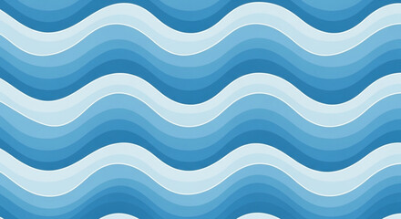 Fototapeta premium A vector graphic illustration of a wavy pattern in various shades of blue and white vector