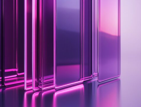 Abstract purple glass cubes background