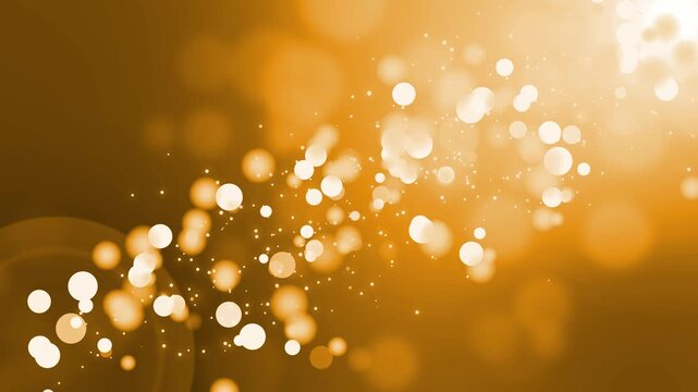 Glowing bokeh light particles background animation, Abstract bokeh background with glowing light particles and soft lens flares