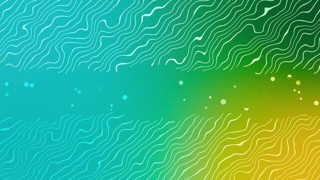 Gradient wavy lines framing white center background animation