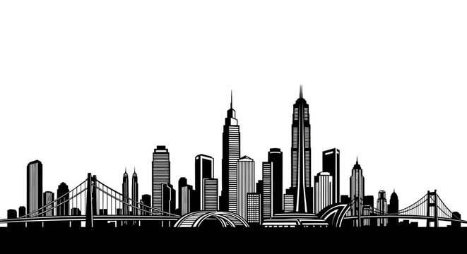 New York City Skyline Urban Landscape.